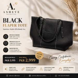 Black Flaper Tote Bag