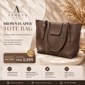 Brown Flaper Tote Bag