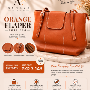 Orange Flaper Tote Bag
